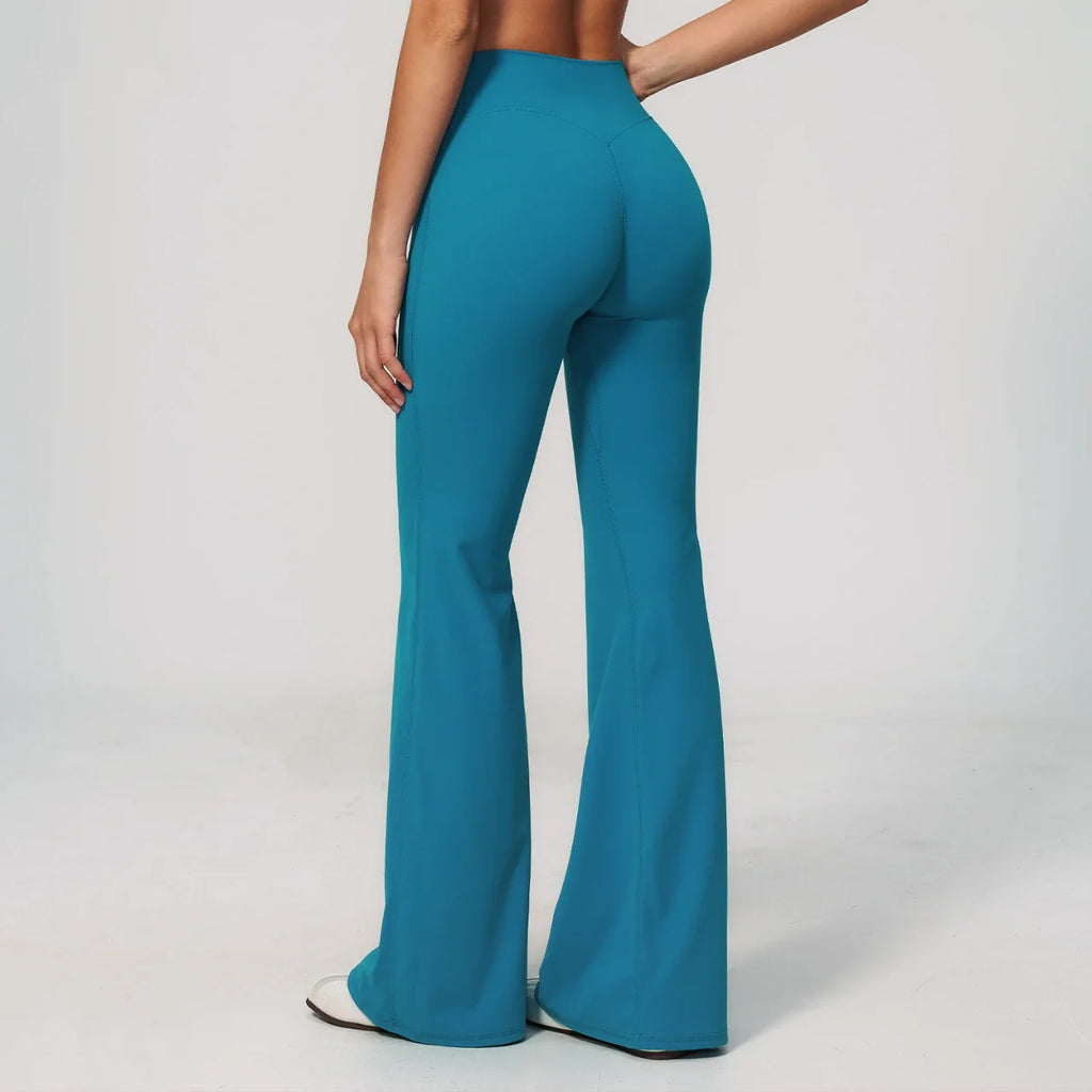 Nouveau pantalon de yoga évasé brossé pour femme (été)