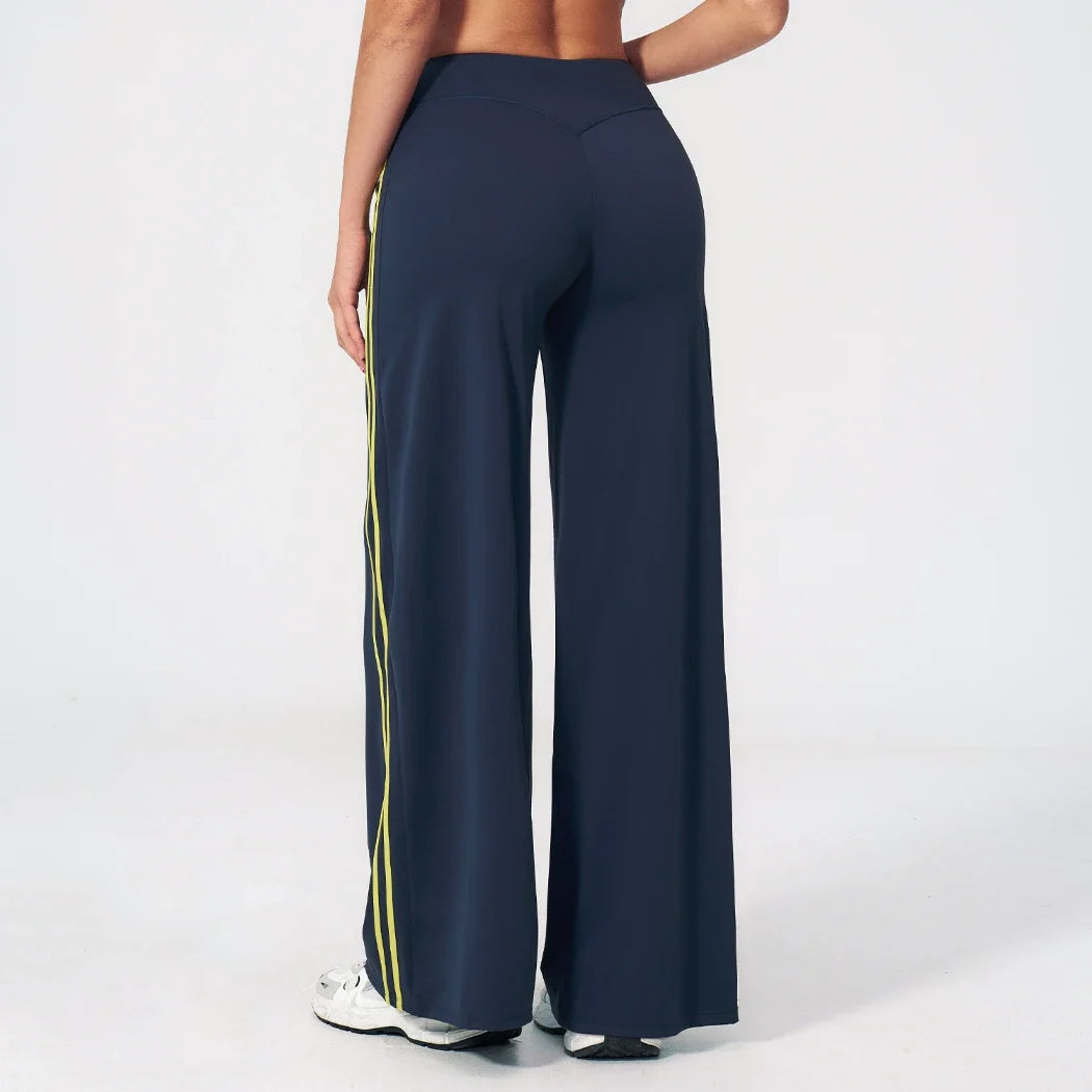 Pantalon de yoga ample color block pour femme