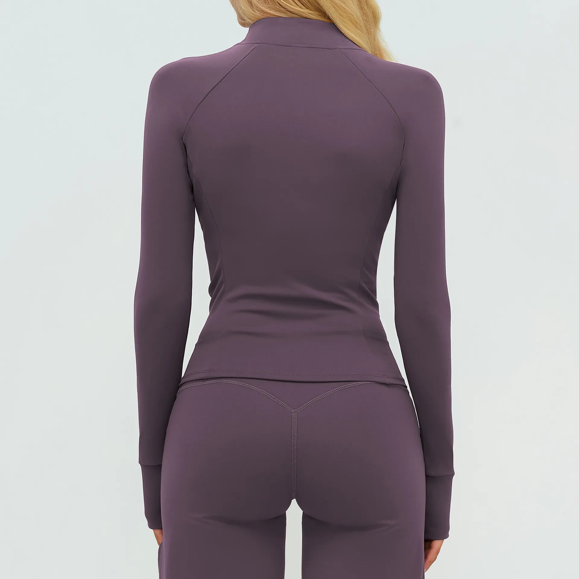 Veste de yoga zippée à manches longues pour femme