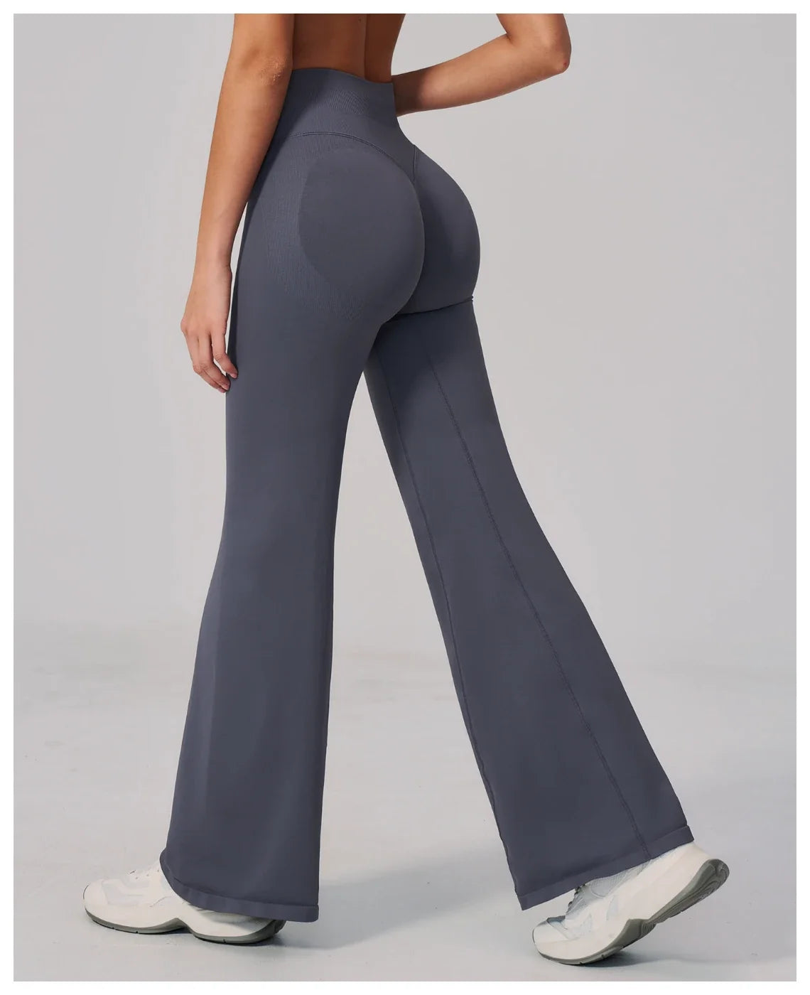 Pantalon de yoga évasé sans coutures, taille haute, contrôle du ventre et lifting des hanches