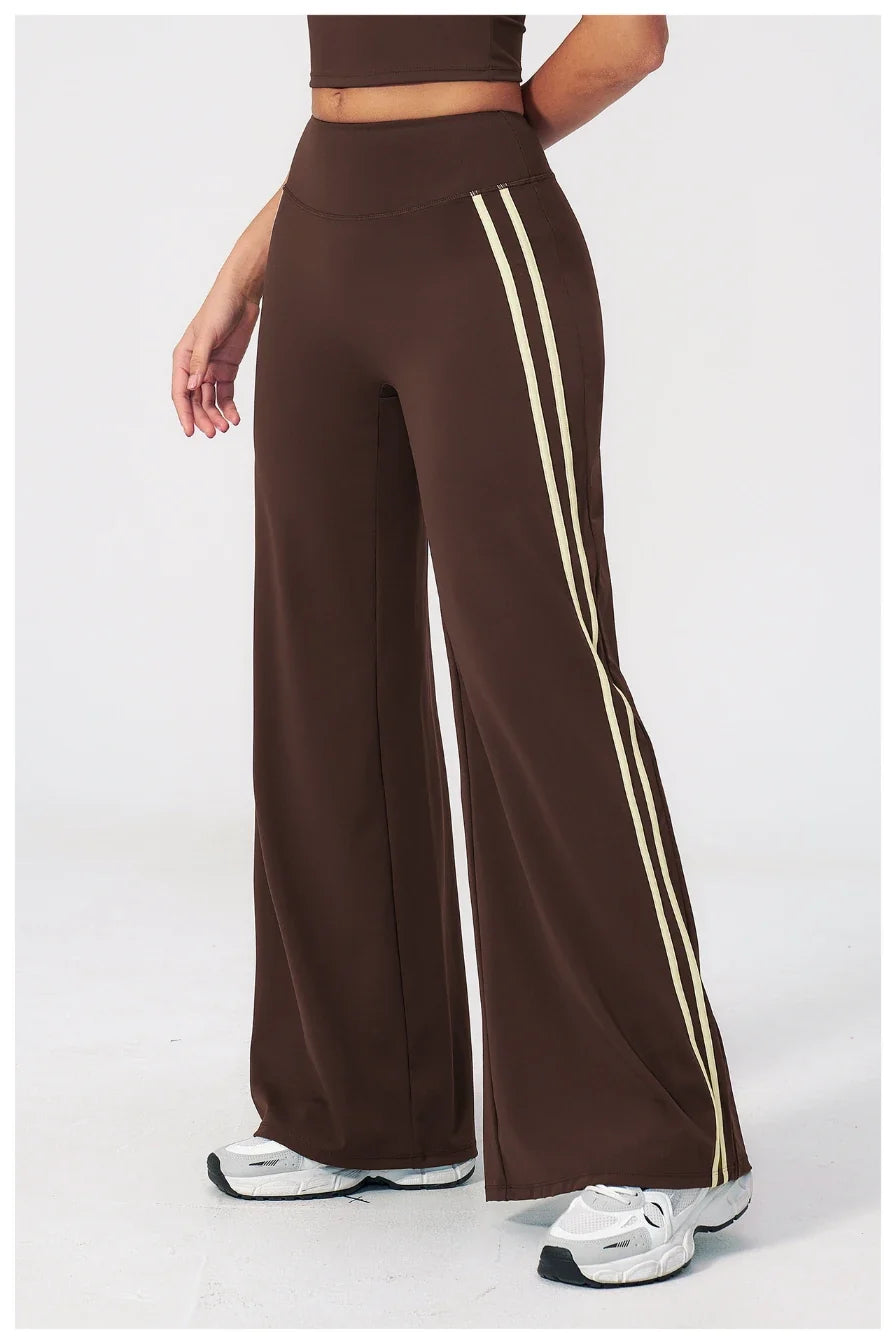 Pantalon de yoga ample color block pour femme