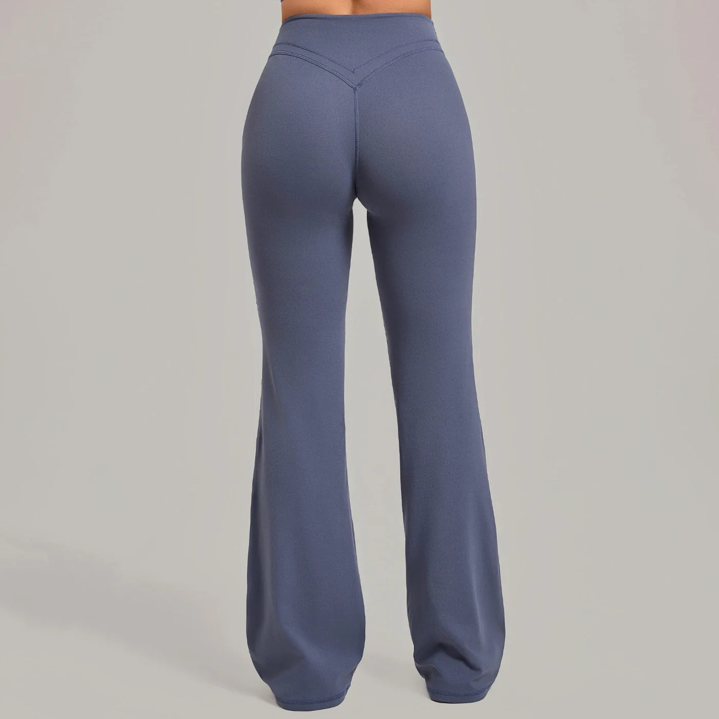Pantalon de yoga évasé taille haute croisé pour femmes