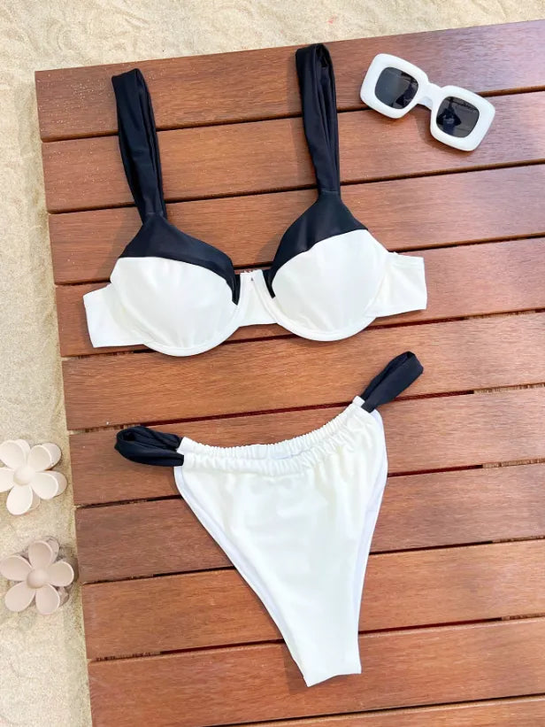 Maillot de bain deux pièces bikini dos nu sexy