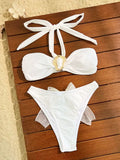 Maillot de bain triangle à dos nu réglable