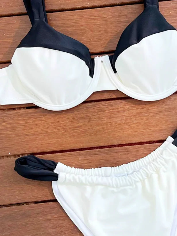 Maillot de bain deux pièces bikini dos nu sexy