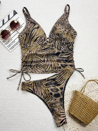 Nouveau bikini maillot de bain imprimé léopard