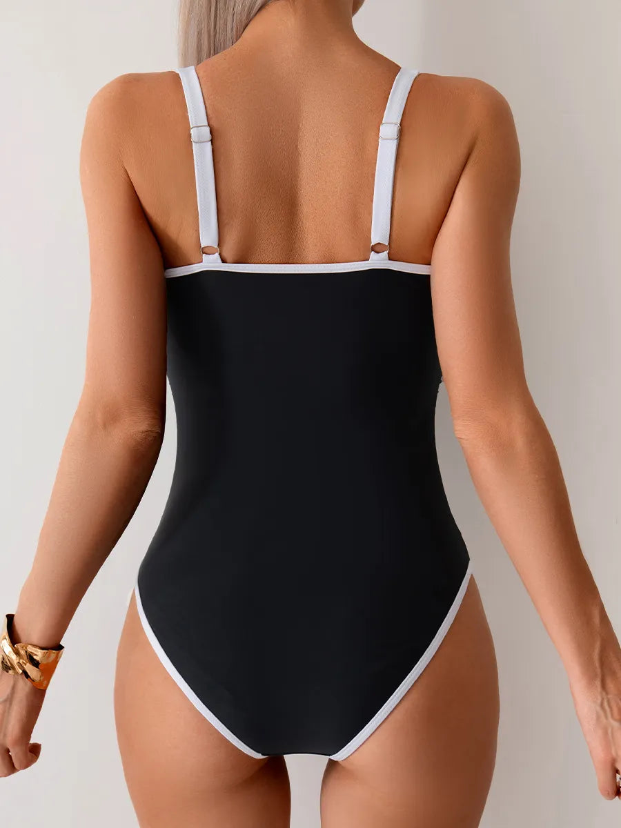 Maillot de bain une pièce color block