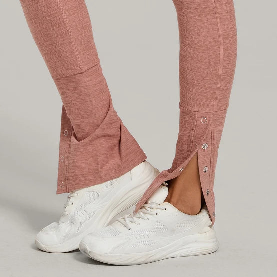 Pantalon de sport décontracté évasé taille haute