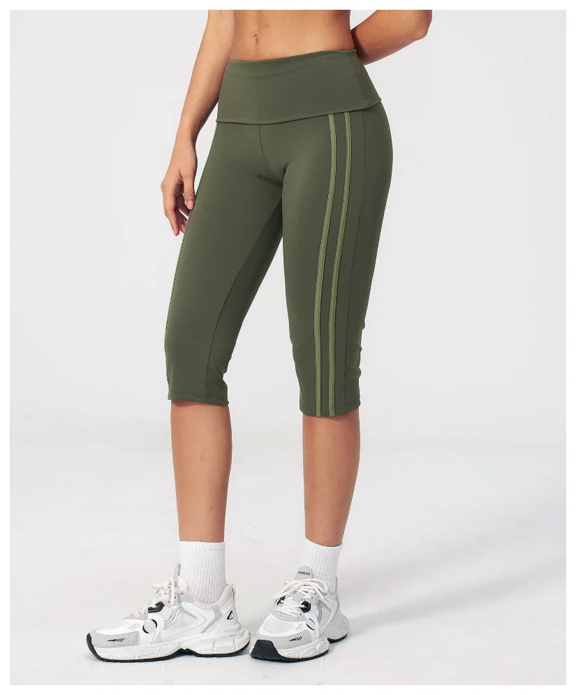 Capri pliant color-block ceinturé pour femme