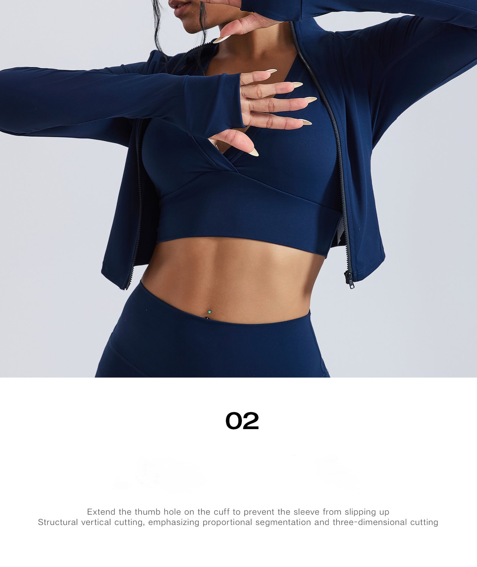 Veste de sport à col montant à séchage rapide pour femmes