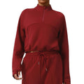 Sweatshirt thermique demi-zip pour femme