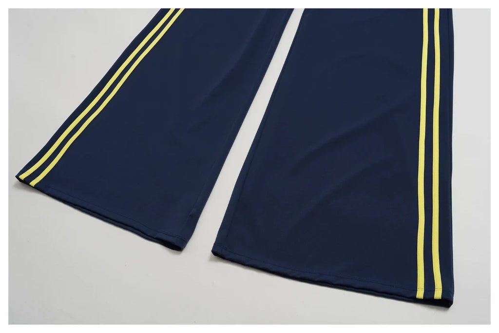 Pantalon de yoga ample color block pour femme