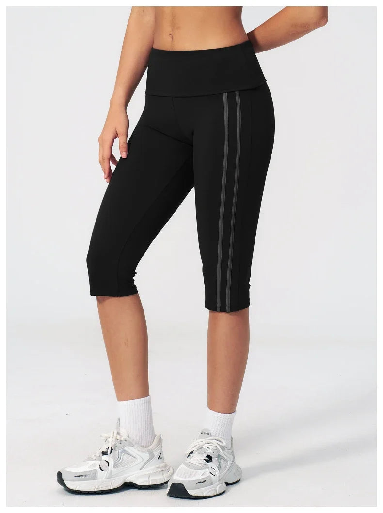 Capri pliant color-block ceinturé pour femme