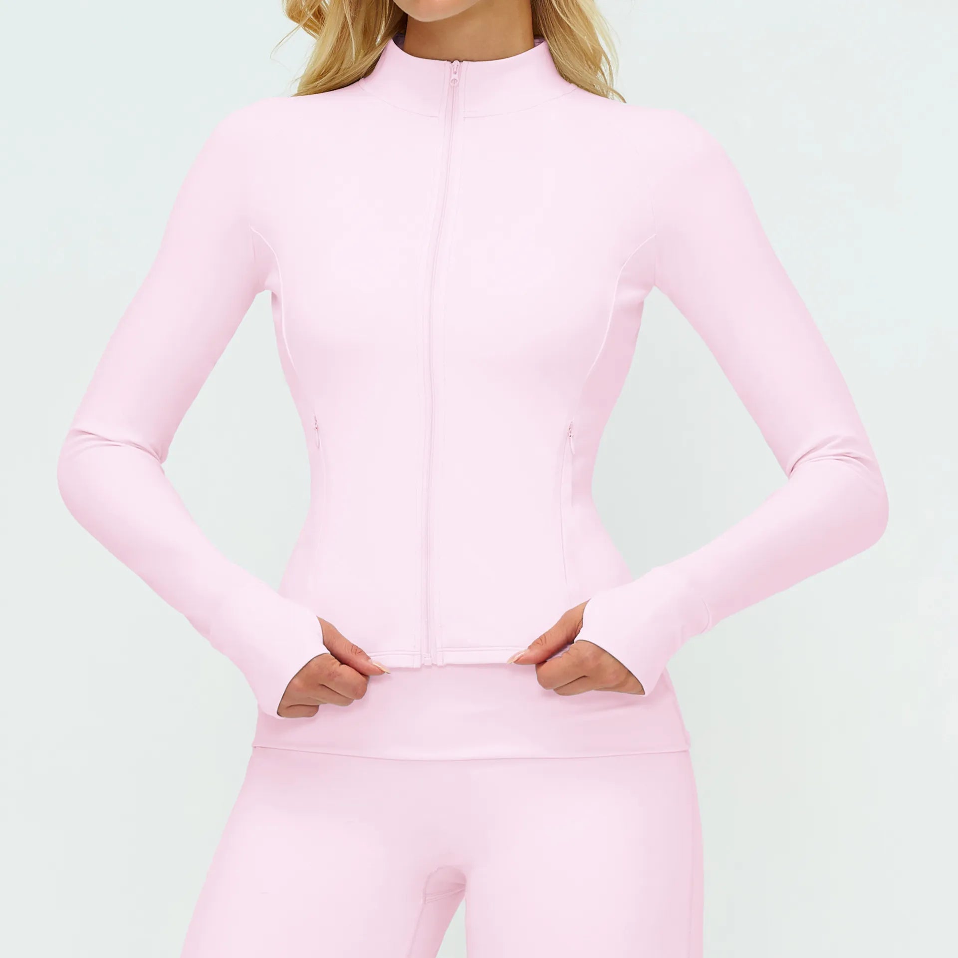 Veste de yoga zippée à manches longues pour femme