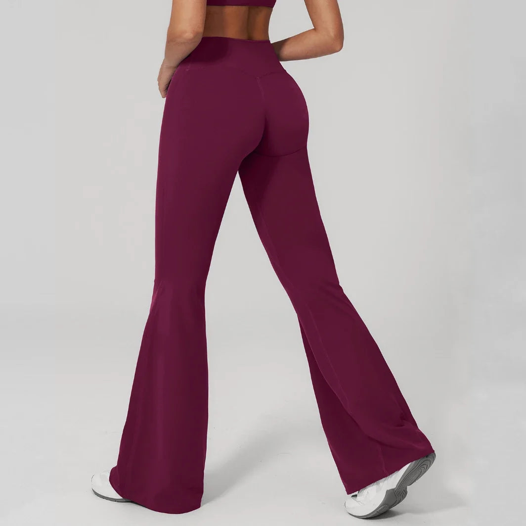Pantalon de yoga évasé doux pour femme