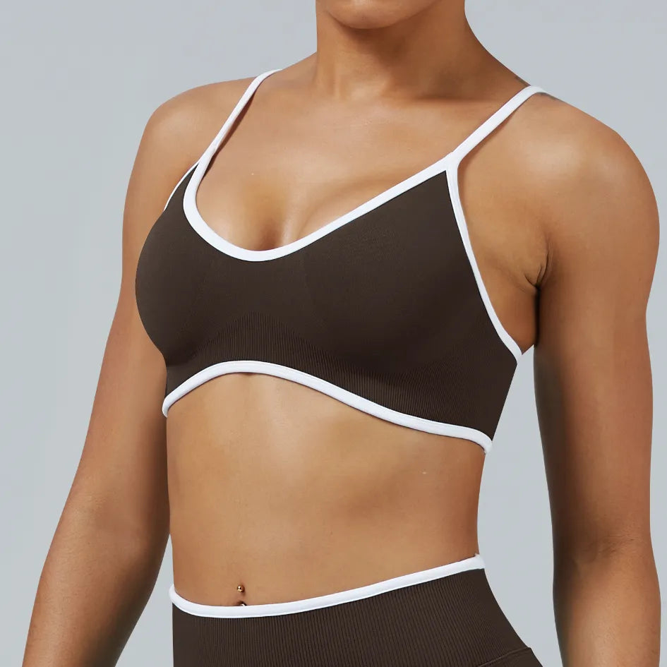 Vêtement d'extérieur sans coutures, brassière de course et de fitness