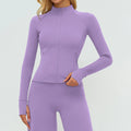 Veste de yoga zippée à manches longues pour femme