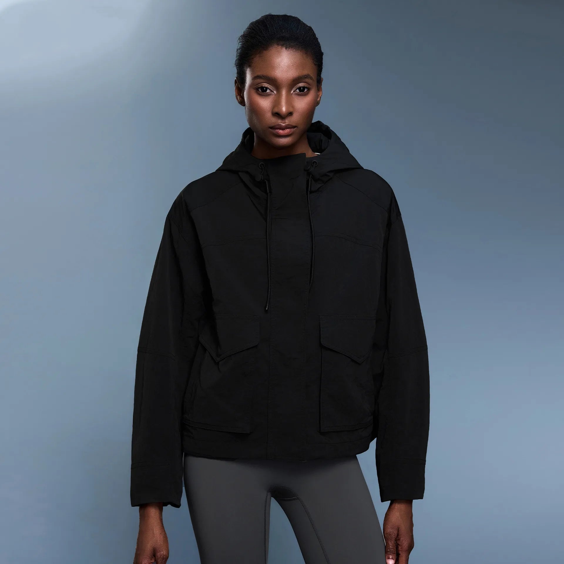 Veste à capuche imperméable pour femme