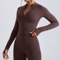 Veste de sport à col montant à séchage rapide pour femmes