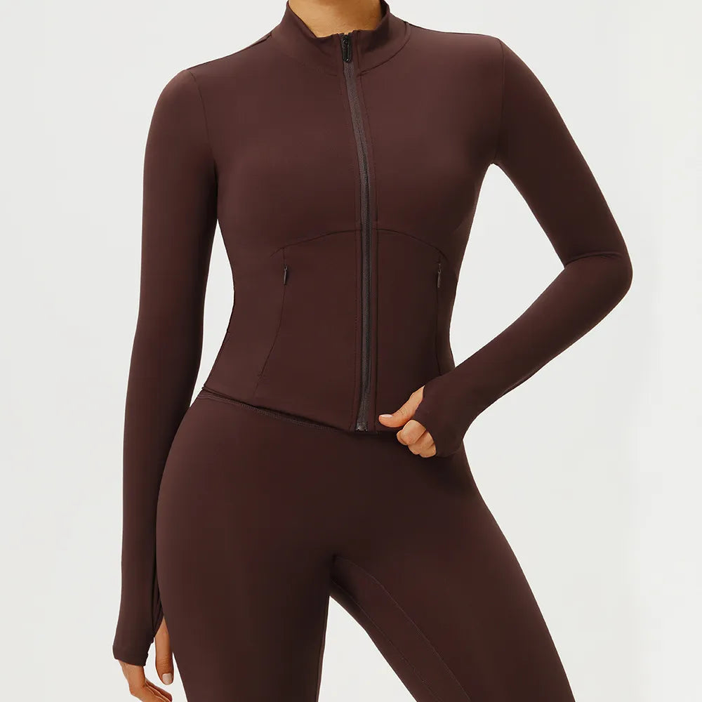 Veste de yoga à séchage rapide pour femmes