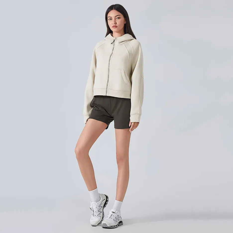 Sweat à capuche zippé, veste d'automne
