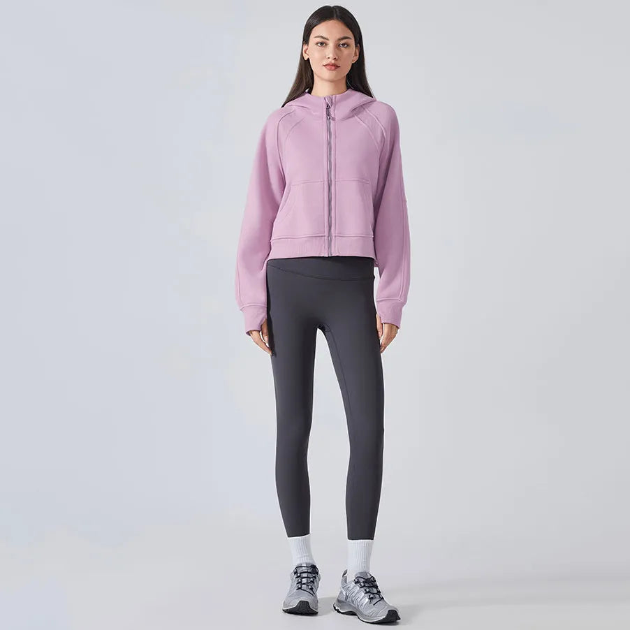 Sweat à capuche zippé, veste d'automne