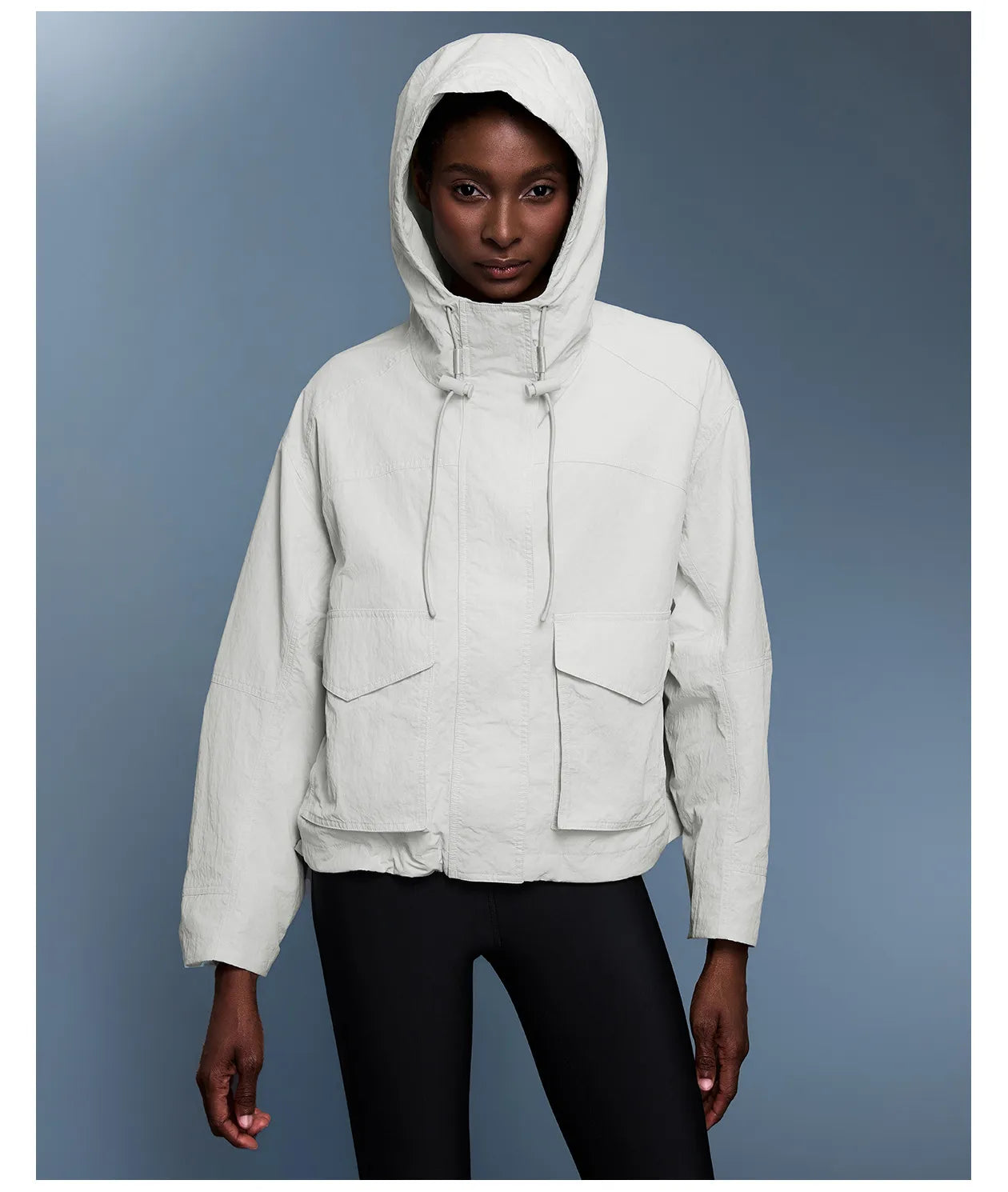 Veste à capuche imperméable pour femme