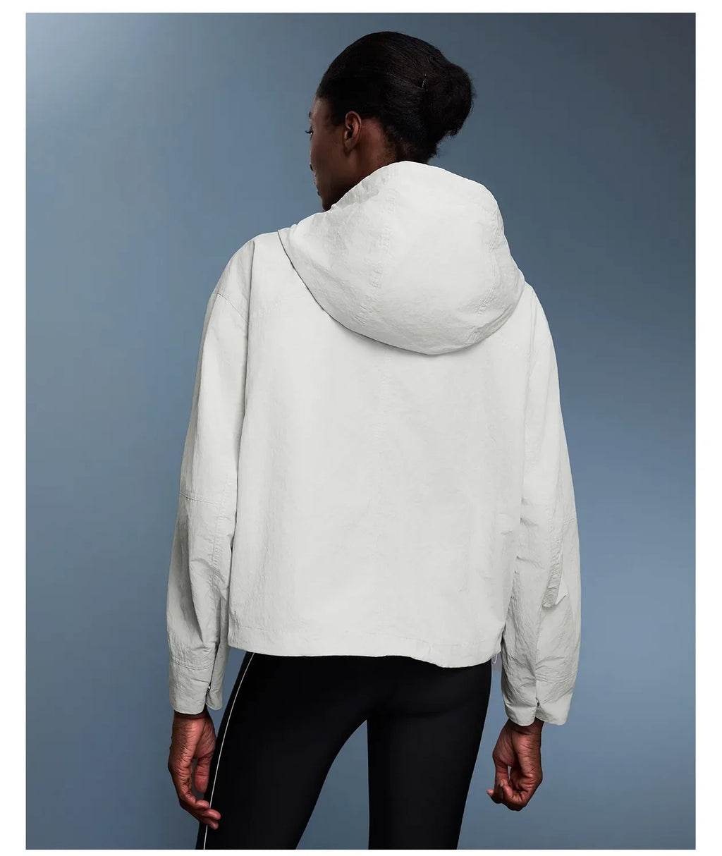 Veste à capuche imperméable pour femme