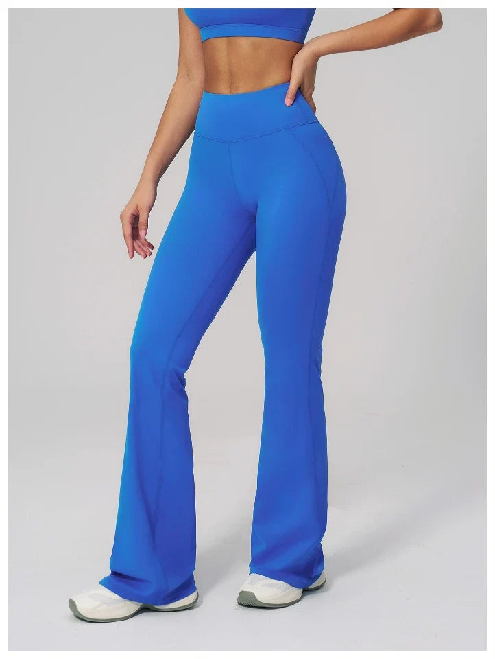 Pantalon évasé taille haute rehausseur de hanches en forme de nuage