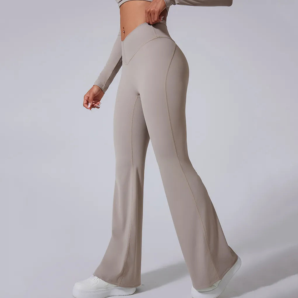 Pantalon patte d'éléphant taille haute