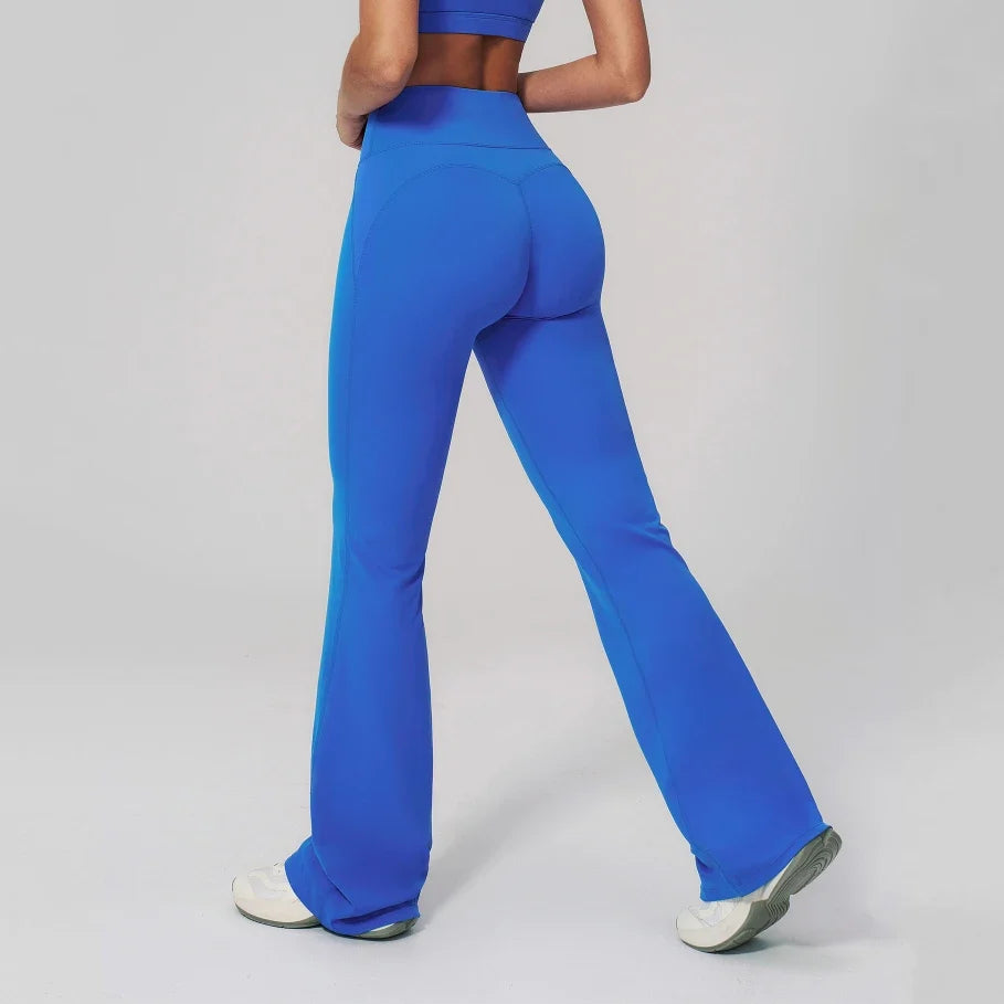 Pantalon évasé taille haute rehausseur de hanches en forme de nuage