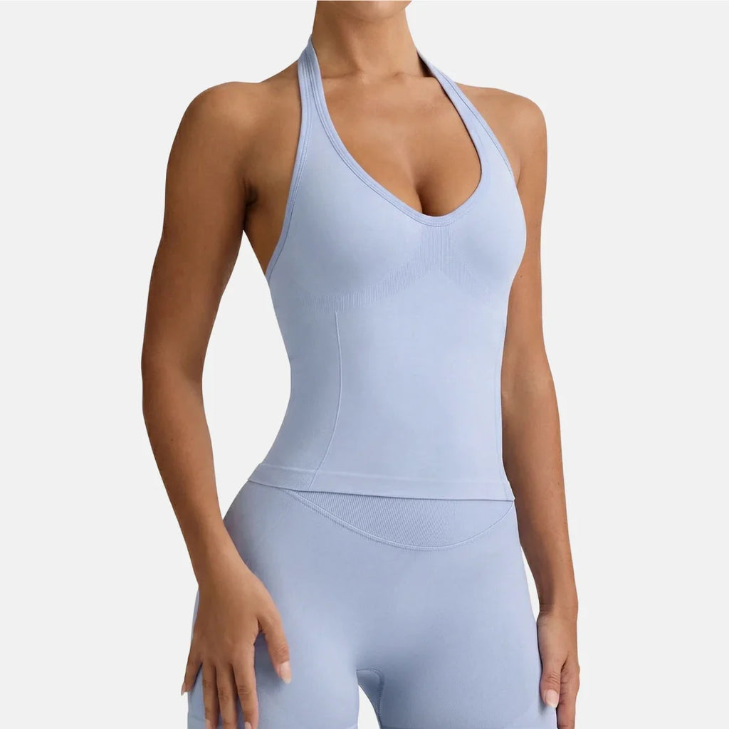 Débardeur de yoga sans couture dos nu