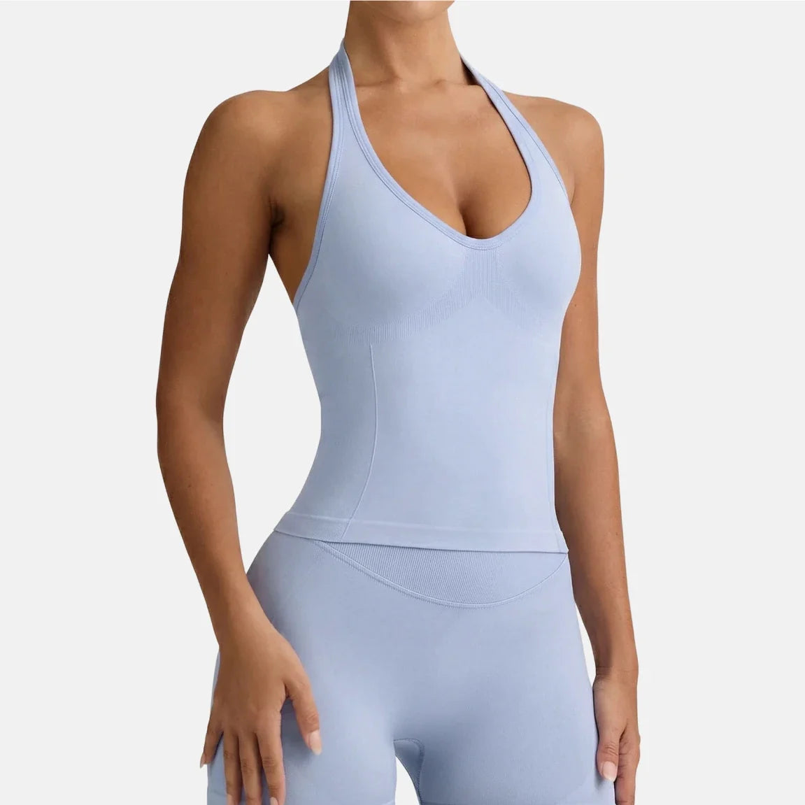 Débardeur de yoga sans couture dos nu