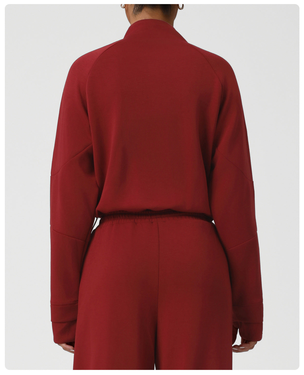 Sweatshirt thermique demi-zip pour femme