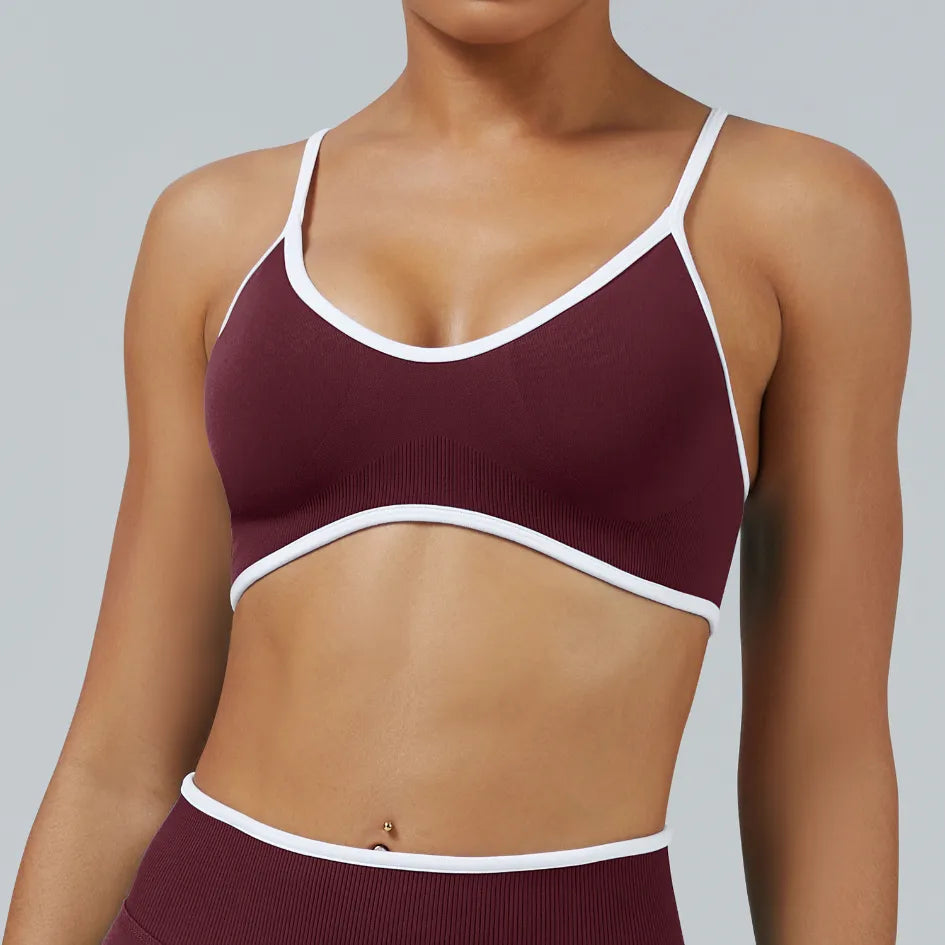 Vêtement d'extérieur sans coutures, brassière de course et de fitness