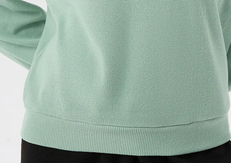 Sweat-shirt gaufré uni pour femme