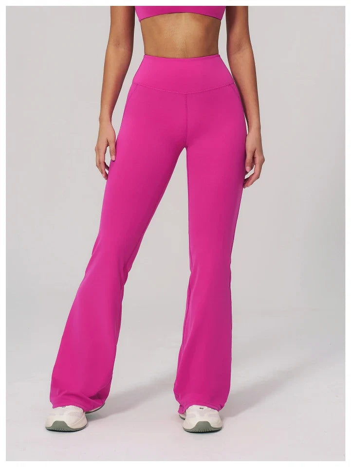 Pantalon évasé taille haute rehausseur de hanches en forme de nuage