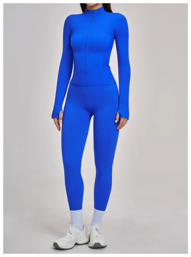 Veste de fitness de yoga ajustée sans coutures