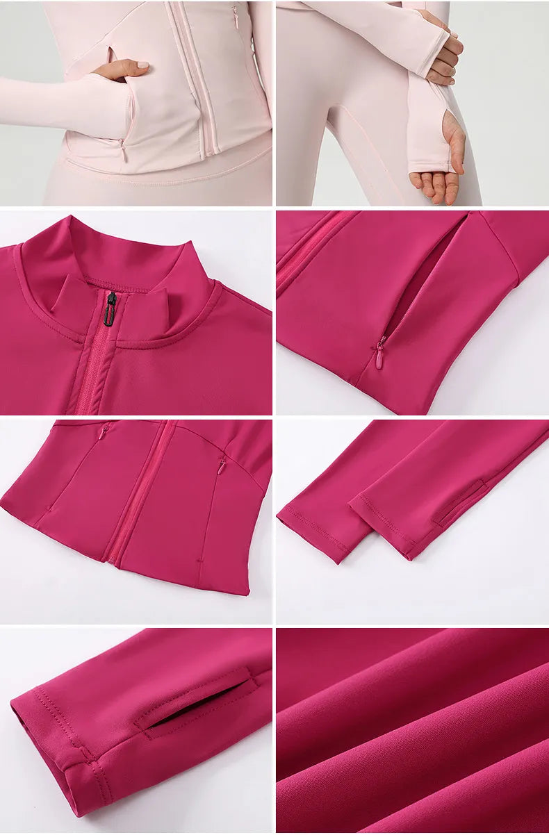 Veste de yoga à séchage rapide pour femmes