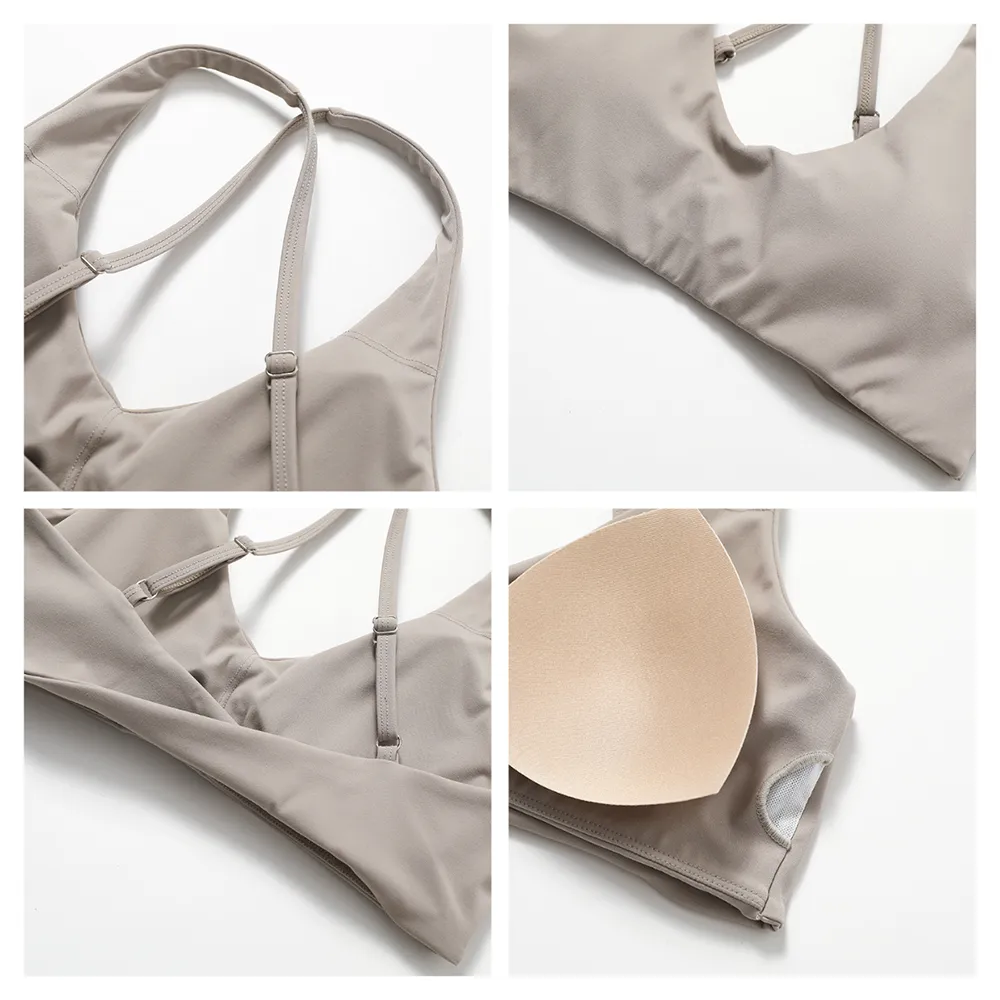 Soutien-gorge de yoga à bretelles croisées