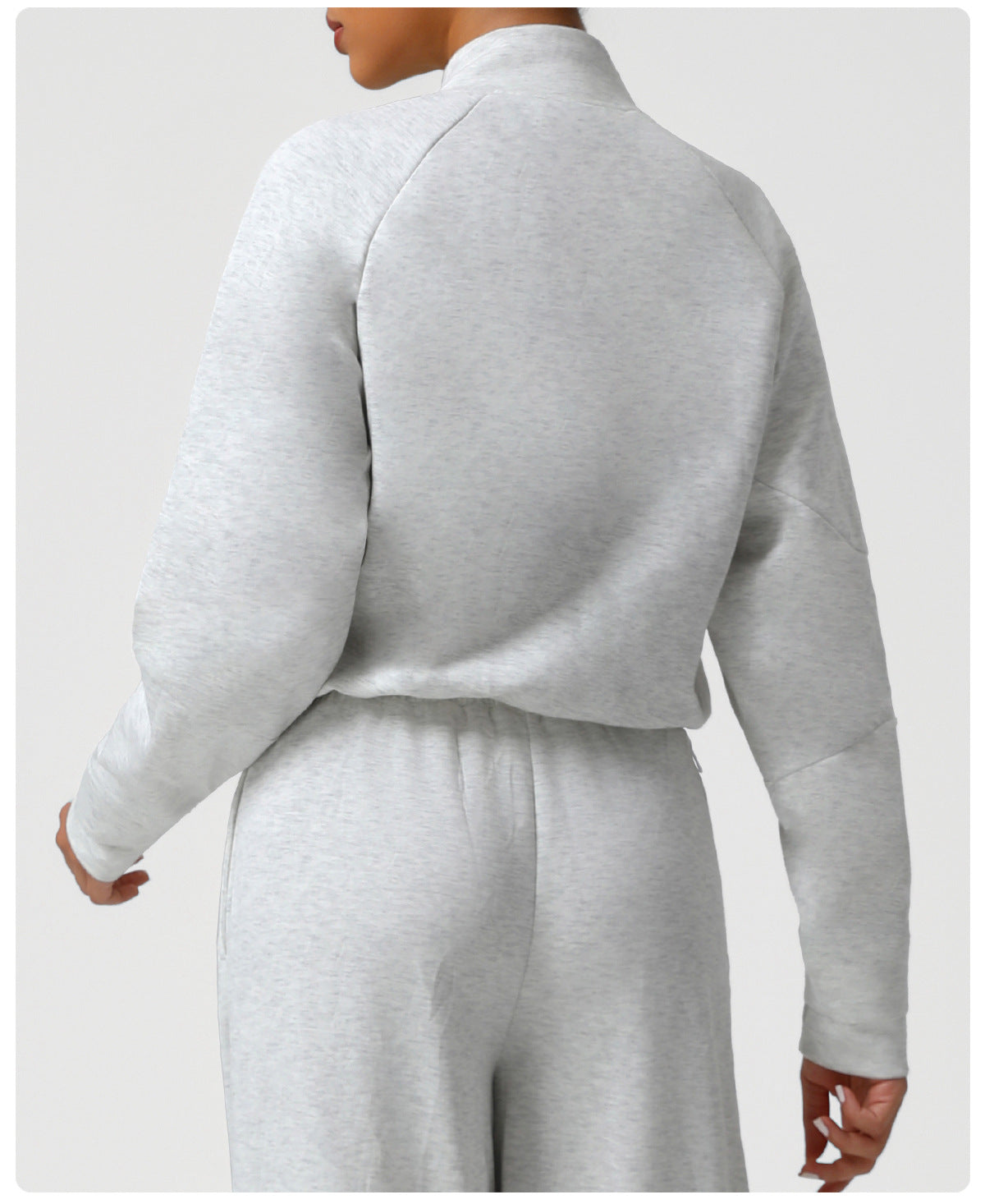 Sweatshirt thermique demi-zip pour femme