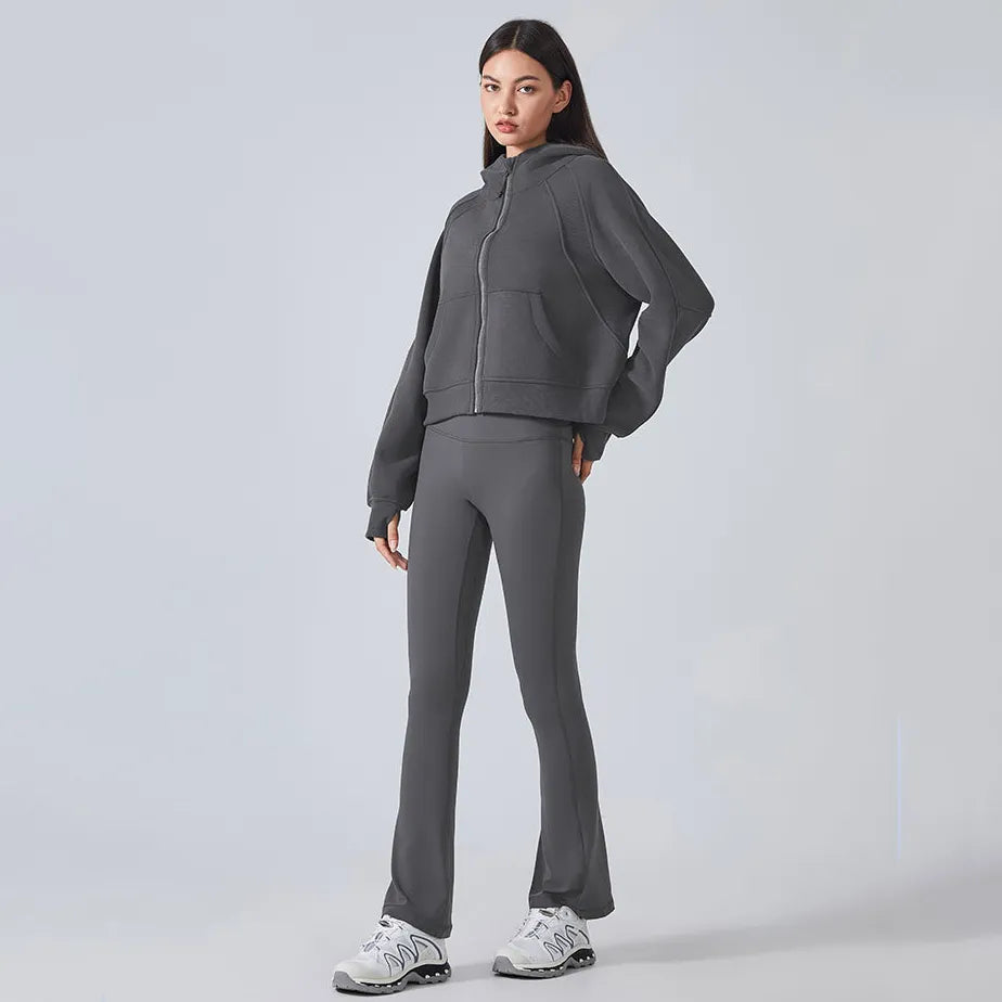 Sweat à capuche zippé, veste d'automne