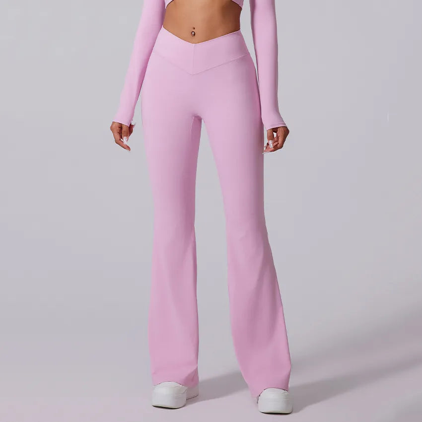 Pantalon patte d'éléphant taille haute