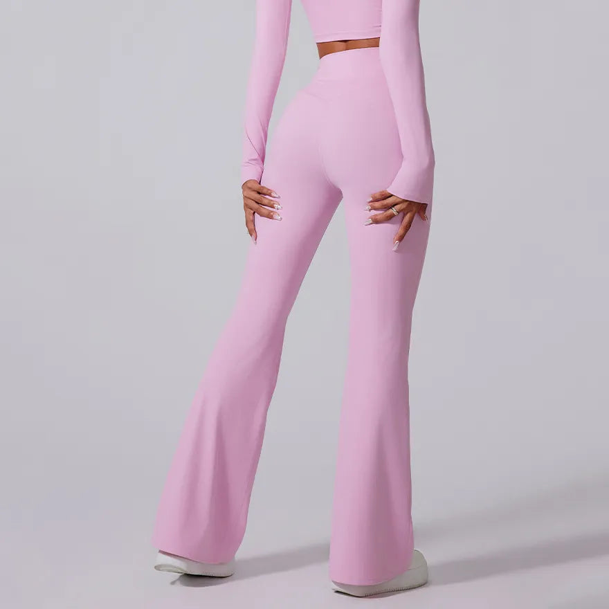Pantalon patte d'éléphant taille haute