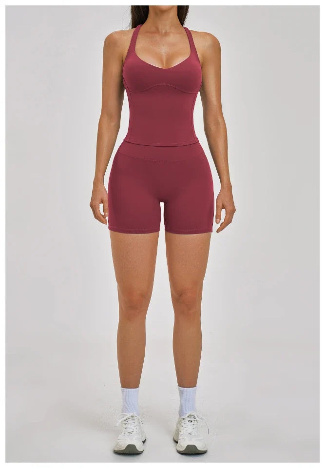 Gilet de sport de yoga dos croisé pour femmes