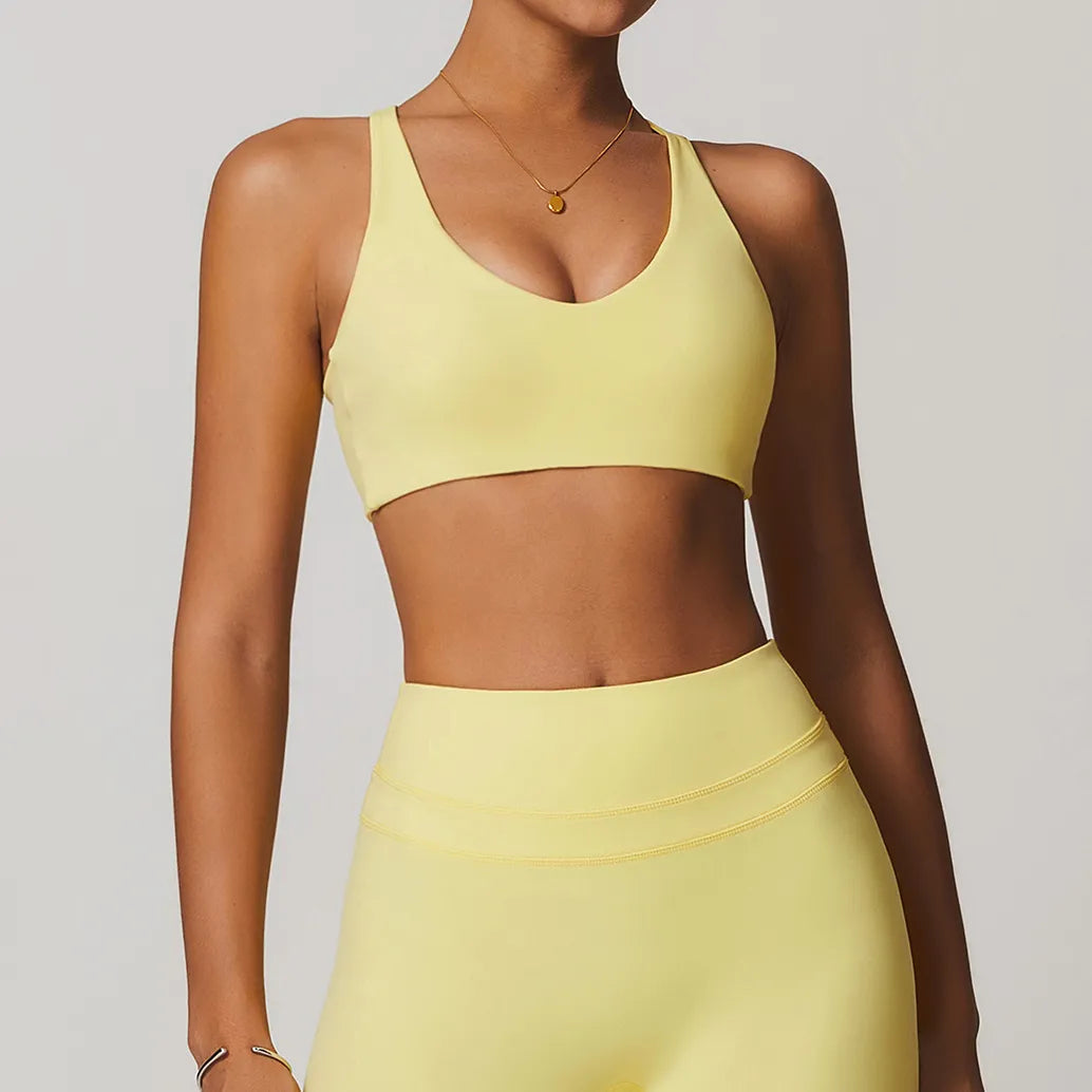 Soutien-gorge de yoga à bretelles croisées