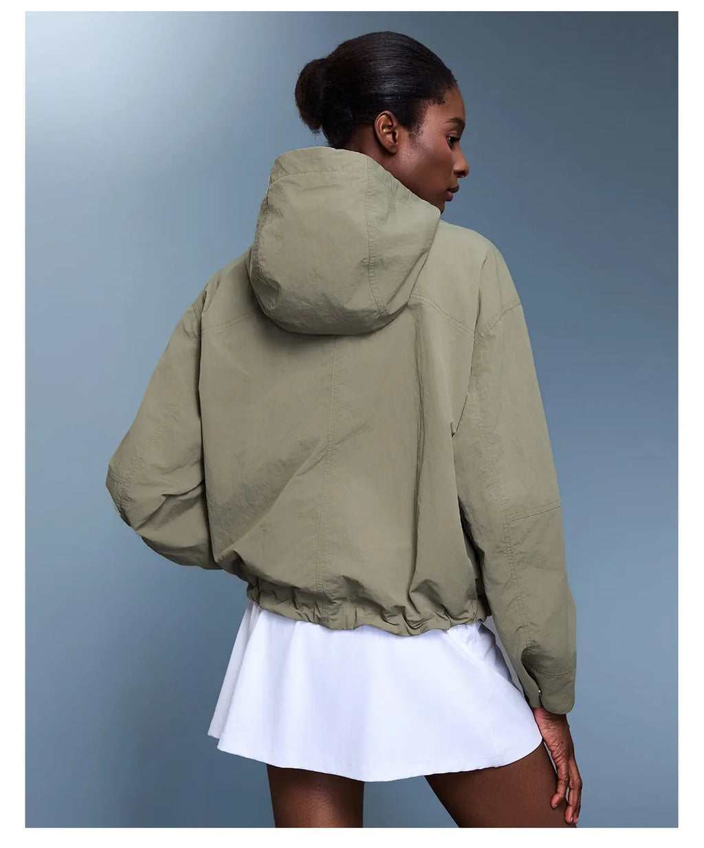 Veste à capuche imperméable pour femme