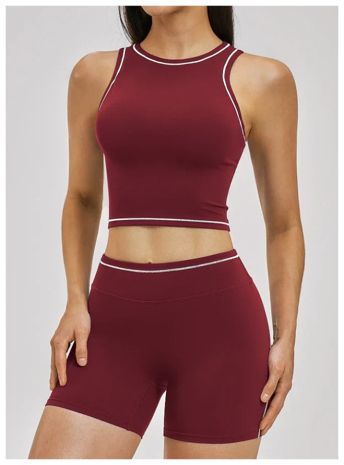 Gilet de yoga antichoc color block pour femmes