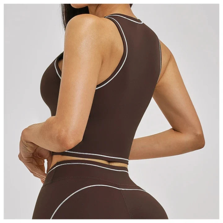 Gilet de yoga antichoc color block pour femmes