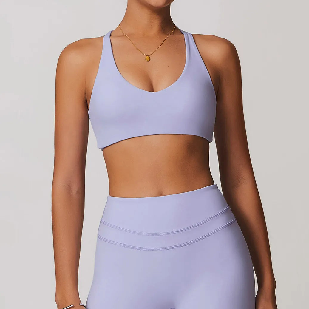Soutien-gorge de yoga à bretelles croisées